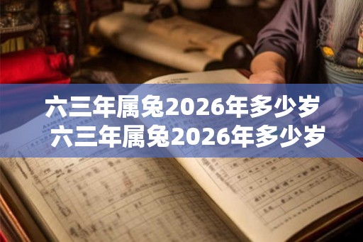 六三年属兔2026年多少岁  六三年属兔2026年多少岁