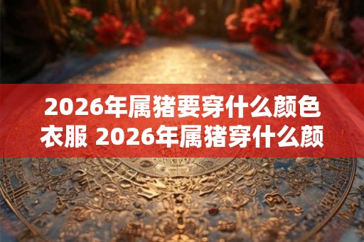 2026年属猪要穿什么颜色衣服 2026年属猪穿什么颜色