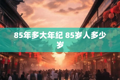 85年多大年纪 85岁人多少岁