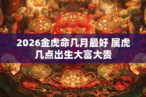 2026金虎命几月最好 属虎几点出生大富大贵