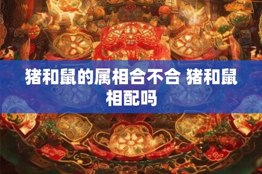 猪和鼠的属相合不合 猪和鼠相配吗