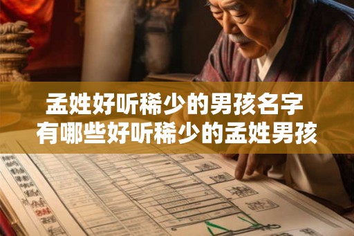 孟姓好听稀少的男孩名字 有哪些好听稀少的孟姓男孩名字