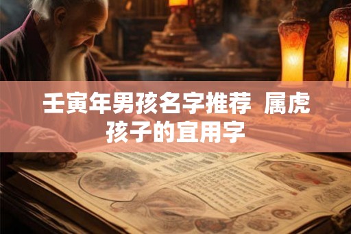 壬寅年男孩名字推荐  属虎孩子的宜用字