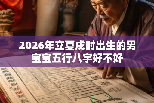 2026年立夏戌时出生的男宝宝五行八字好不好