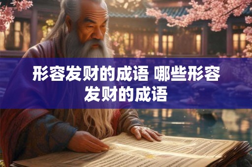形容发财的成语 哪些形容发财的成语