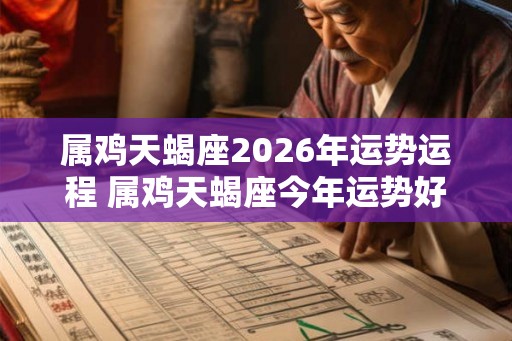 属鸡天蝎座2026年运势运程 属鸡天蝎座今年运势好不好