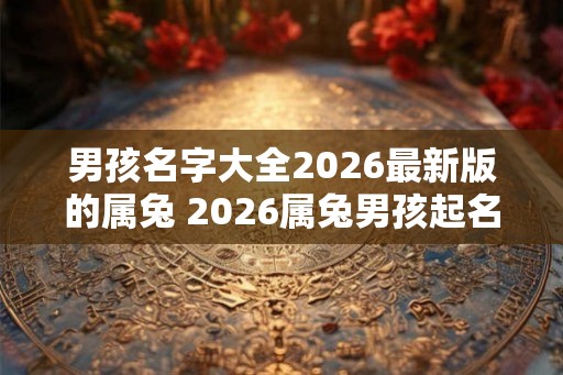 男孩名字大全2026最新版的属兔 2026属兔男孩起名最佳字