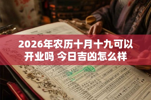 2026年农历十月十九可以开业吗 今日吉凶怎么样