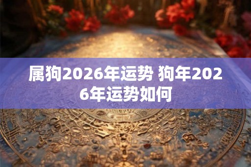 属狗2026年运势 狗年2026年运势如何