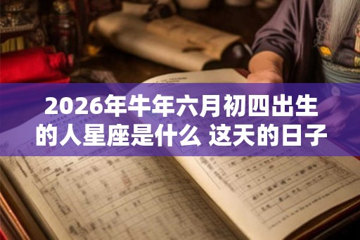 2026年牛年六月初四出生的人星座是什么 这天的日子好不好