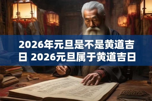2026年元旦是不是黄道吉日 2026元旦属于黄道吉日吗