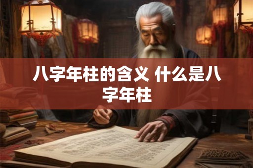 八字年柱的含义 什么是八字年柱