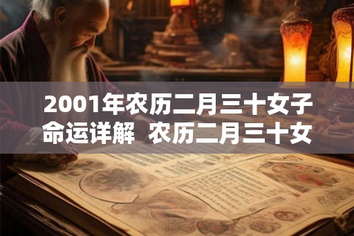 2001年农历二月三十女子命运详解  农历二月三十女子命运