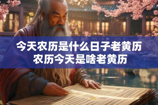 今天农历是什么日子老黄历 农历今天是啥老黄历 今天农历是什么日子老黄历 农历今天是啥老黄历