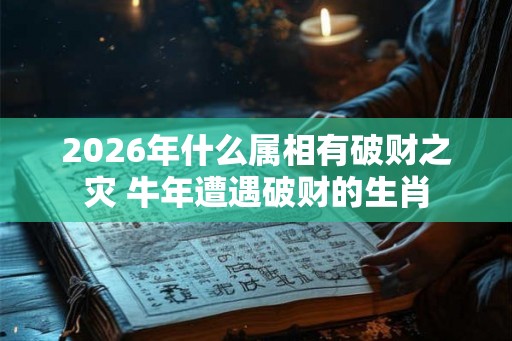 2026年什么属相有破财之灾 牛年遭遇破财的生肖