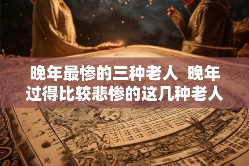 晚年最惨的三种老人  晚年过得比较悲惨的这几种老人