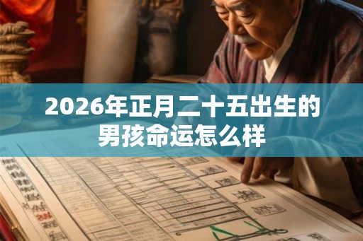 2026年正月二十五出生的男孩命运怎么样