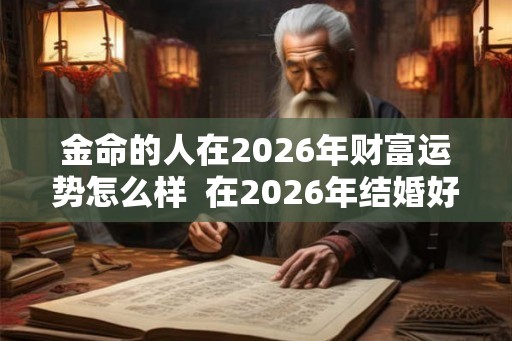 金命的人在2026年财富运势怎么样  在2026年结婚好吗