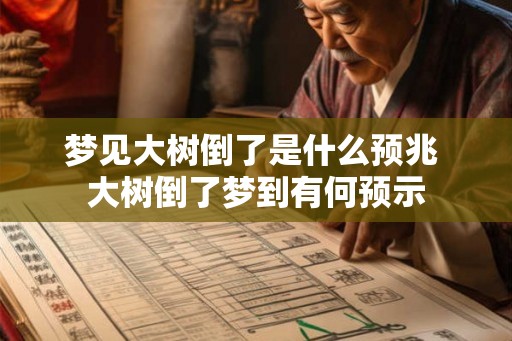 梦见大树倒了是什么预兆 大树倒了梦到有何预示