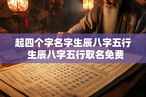 起四个字名字生辰八字五行  生辰八字五行取名免费