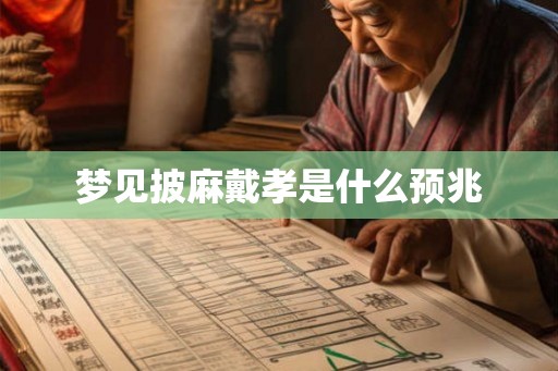 梦见披麻戴孝是什么预兆