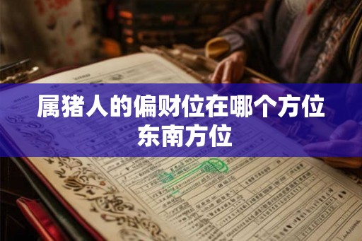 属猪人的偏财位在哪个方位 东南方位