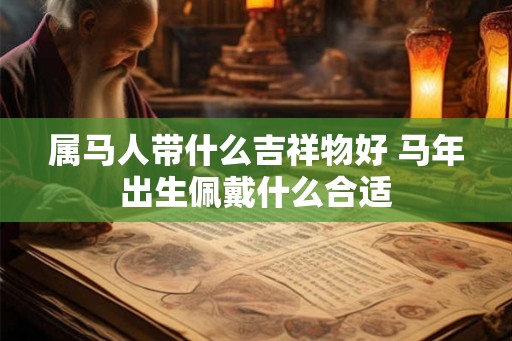 属马人带什么吉祥物好 马年出生佩戴什么合适