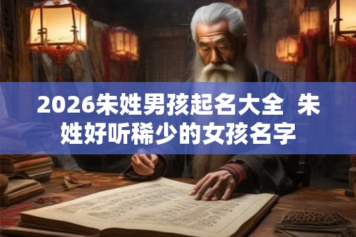 2026朱姓男孩起名大全  朱姓好听稀少的女孩名字