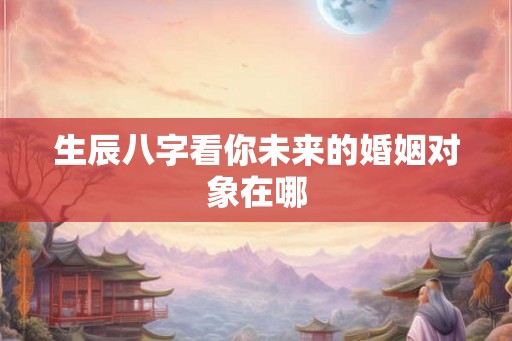 生辰八字看你未来的婚姻对象在哪