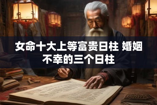 女命十大上等富贵日柱 婚姻不幸的三个日柱 女命十大上等富贵日柱 婚姻不幸的三个日柱