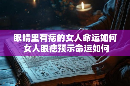 眼睛里有痣的女人命运如何 女人眼痣预示命运如何