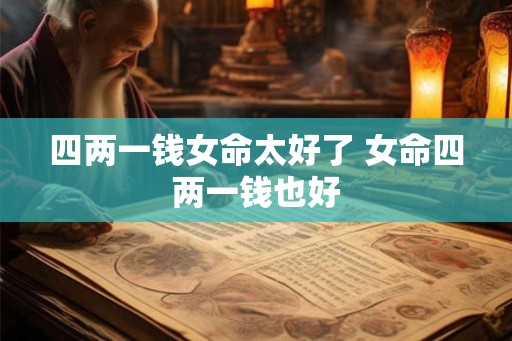 四两一钱女命太好了 女命四两一钱也好 四两一钱女命太好了 女命四两一钱也好