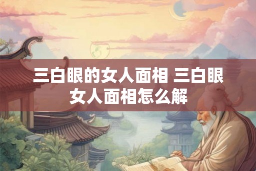 三白眼的女人面相 三白眼女人面相怎么解
