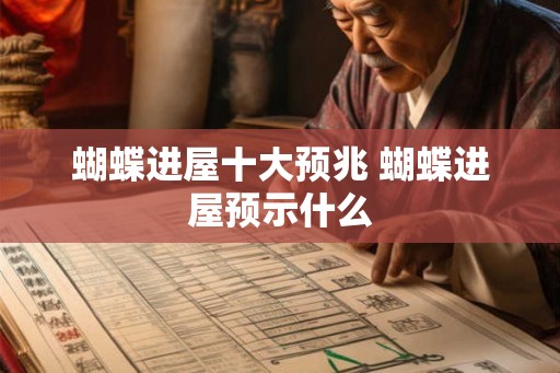 蝴蝶进屋十大预兆 蝴蝶进屋预示什么