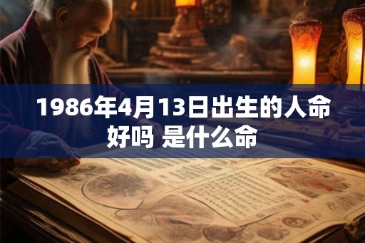 1986年4月13日出生的人命好吗 是什么命
