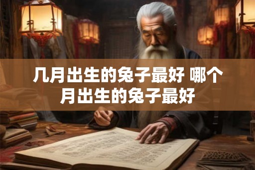 几月出生的兔子最好 哪个月出生的兔子最好