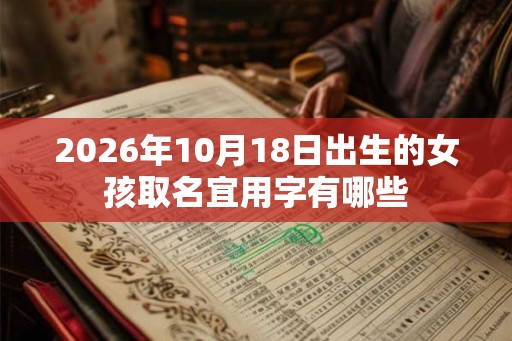 2026年10月18日出生的女孩取名宜用字有哪些