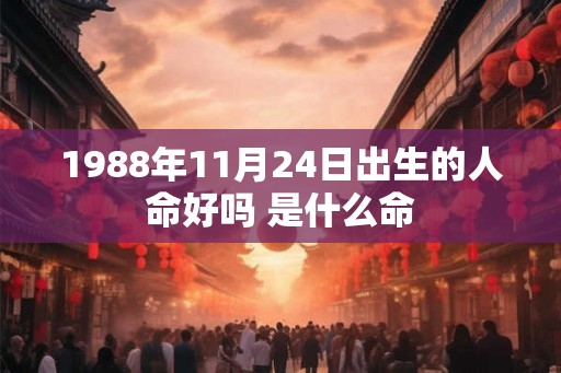 1988年11月24日出生的人命好吗 是什么命