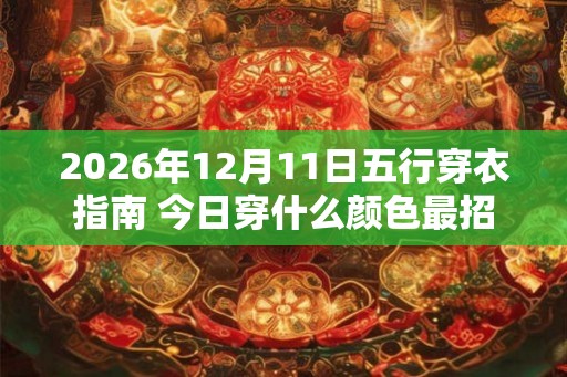 2026年12月11日五行穿衣指南 今日穿什么颜色最招财