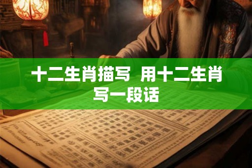 十二生肖描写  用十二生肖写一段话