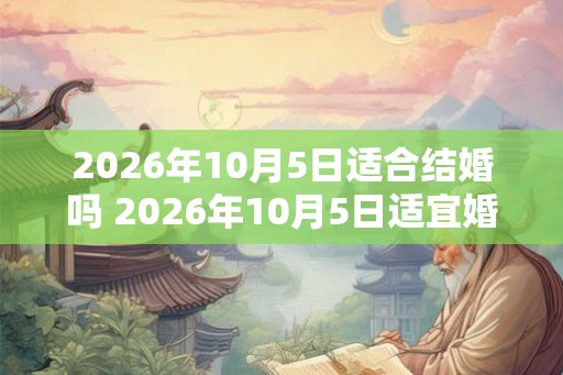 2026年10月5日适合结婚吗 2026年10月5日适宜婚礼吗