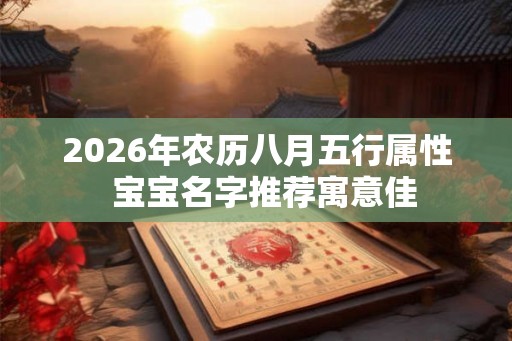2026年农历八月五行属性 宝宝名字推荐寓意佳 2026年农历八月五行属性 宝宝名字推荐寓意佳