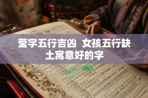 莹字五行吉凶  女孩五行缺土寓意好的字
