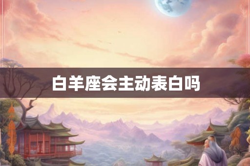 白羊座会主动表白吗
