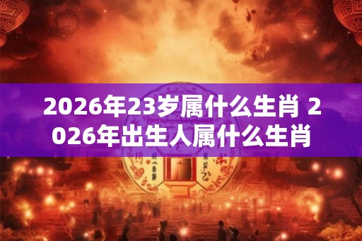 2026年23岁属什么生肖 2026年出生人属什么生肖