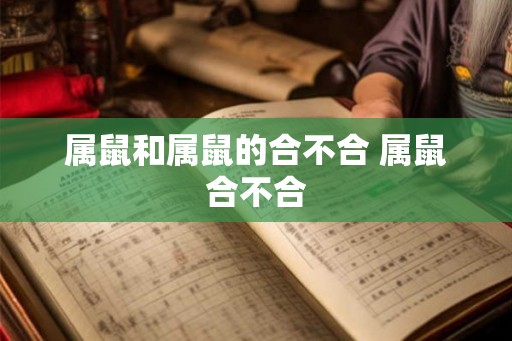 属鼠和属鼠的合不合 属鼠合不合