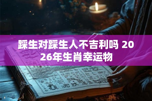 踩生对踩生人不吉利吗 2026年生肖幸运物