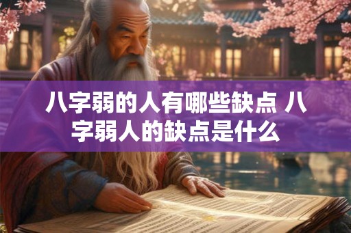 八字弱的人有哪些缺点 八字弱人的缺点是什么