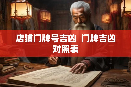 店铺门牌号吉凶 门牌吉凶对照表 店铺门牌号吉凶 门牌吉凶对照表