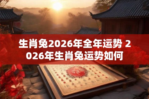 生肖兔2026年全年运势 2026年生肖兔运势如何